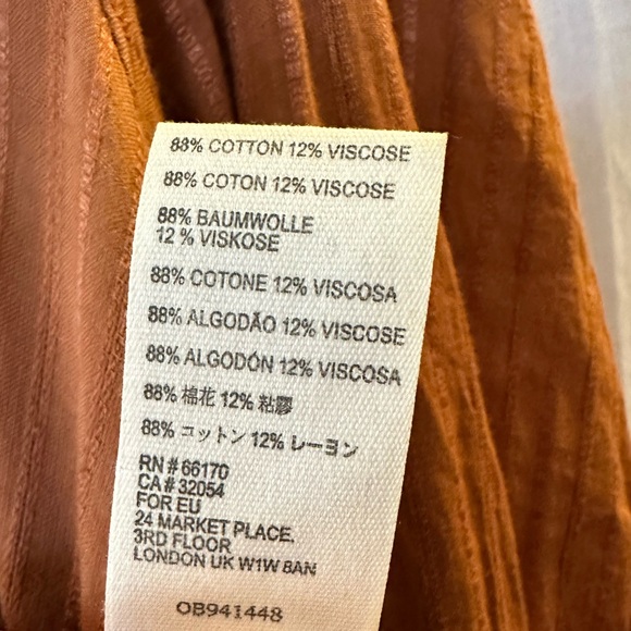 Free People If You Had My Love Rust Long Sleeve Blouse size Large - Picture 7 of 7